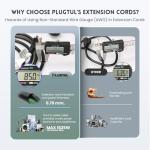 25 FT Waterproof Heavy Duty Outdoor Extension Cord