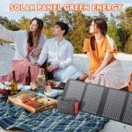40W Portable Solar Panel Charger for Power Stations