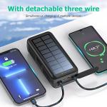 Portable 63200mAh Solar Power Bank with Hand Crank