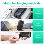 Portable 63200mAh Solar Power Bank with Hand Crank
