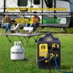 Aceup Energy 4000 Watt Dual Fuel Inverter Generator Portable Quiet 149cc, Gas and Propane Powered for Home, RV-Ready, EPA Compliant