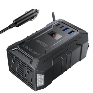 400W Car Power Inverter with USB and AC Ports