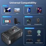 400W Car Power Inverter with USB and AC Ports