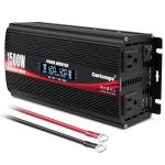 Cantonape 1500W Power Inverter 12V to 110V/120V Car Charger Converter with LCD Display, 3.1A Dual USB Ports 2 AC Outlets Car Adapter, Cigarette Lighter for Truck Vehicle Black