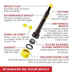 EZ-POUR Gas Can Spout Replacement Pack of 2