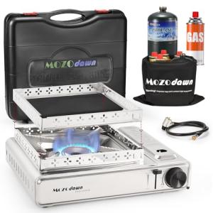 MOZODAWN Dual Fuel Portable Camping Stove 10500 BTU