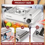 MOZODAWN Dual Fuel Portable Camping Stove 10500 BTU