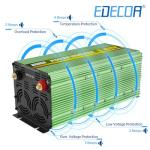 EDECOA 3000 Watt Power Inverter DC 12V to AC 110V 120V 3000W Converter for Car Truck RV with LCD and Dual USB Romte Controller (ETRC Remote)