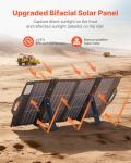 VEVOR Portable 100W Bifacial Solar Panel Charger