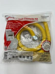 Dormont Safety-Shield 30C-3131KIT-48B Coated Stainless Steel Standard Gas Appliance Connector 5/8 Inch Outer Diameter 1 /2 Inch Inner Diameter, 2 x 1/2 Inch MIP & 1 x 3/4 Inch MIP, 48 Inches