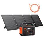 Jackery Solar Generator 300, 293Wh Backup Lithium Battery with Solar Panel SolarSaga 100W, 110V/300W Pure Sine Wave AC Outlet for RV Outdoors Camping Travel Blackout(Extension Cable Included)