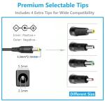 MJPOWER 90W Universal AC Adapter for Power Stations