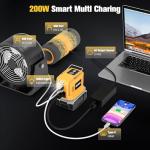 200W Portable Power Inverter for DeWALT 20V