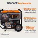 Generac 8,000-Watt Gas Portable Generator - Electric Start
