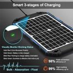 12W 12V Waterproof Solar Battery Charger & Maintainer