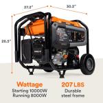 Generac 8,000-Watt Gas Portable Generator - Electric Start