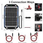 12W 12V Waterproof Solar Battery Charger & Maintainer