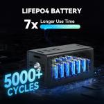 BALDR Portable Power Station 28000mAh, 90Wh LiFePO4 Battery Backup Camping Solar Generator Fast Charging with AC Outlet 150W Peak Power Bank for Home Backup Outdoor Emergency