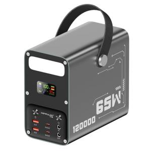 Power Bank 60000mAh Power Station High Capacity Fast Charging PD 65W LiFePO4 Portable Outdoor Generator with DC 12V/3A Output & LCD Display Battery Bank for iPhone 17, Samsung, iPad,MacBook & Camping