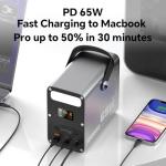 Power Bank 60000mAh Power Station High Capacity Fast Charging PD 65W LiFePO4 Portable Outdoor Generator with DC 12V/3A Output & LCD Display Battery Bank for iPhone 17, Samsung, iPad,MacBook & Camping
