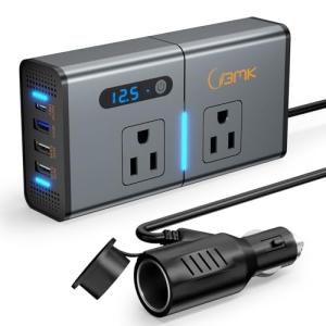 BMK 200W Car Power Inverter with USB Ports