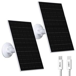VUEBEE 7W Solar Panel for Eufycam Cameras - 2 Pack