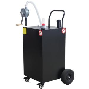 Mobile 45-Gallon Gas Tank with Pump and Casters