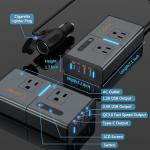 BMK 200W Car Power Inverter with USB Ports