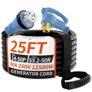50FT 50 Amp RV Generator Extension Cord