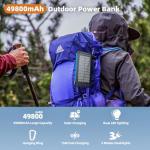 Portable 49800mAh Solar Power Bank for Outdoors