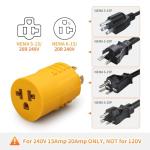30 Amp to 20 Amp Generator Adapter for EV Charging