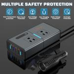 BMK 200W Car Power Inverter with USB Ports