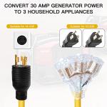 30 Amp to 110 Generator Power Cord Adapter