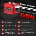 220W Power Inverter for Milwaukee 18V Batteries