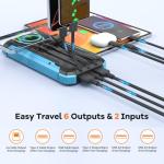 ERRBBIC Solar Charger Power Bank 20000mAh, Portable Wireless Charger, 15W Fast Charging External Battery Pack with Dual Flashlight and USB C Outputs, Outdoor Mobile Power Compatible with Cell Phones