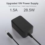 VillaCool 19V 1.5A AC/DC Adapter Power Cord Compatible with MARBERO M82 M82MAX M822 M822MAX M87 M88 M168 Portable Power Station Solar Generator Battery Wall Adapter Charger Power Supply Plug
