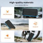 ERRBBIC Solar Charger Power Bank 20000mAh, Portable Wireless Charger, 15W Fast Charging External Battery Pack with Dual Flashlight and USB C Outputs, Outdoor Mobile Power Compatible with Cell Phones