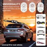 KoiLuvGo Car License Plate Backup Camera, 170°Wide-Angle Night Vision LED Camera, 8-Light Infrared Vehicle Camera, Anti-Fog HD Car Rear View Camera, for Cas Trucks SUVs Reverse Camera Systems