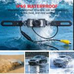 KoiLuvGo Car License Plate Backup Camera, 170°Wide-Angle Night Vision LED Camera, 8-Light Infrared Vehicle Camera, Anti-Fog HD Car Rear View Camera, for Cas Trucks SUVs Reverse Camera Systems