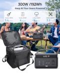 DaranEner Portable Power Station 60,000mAh with Storage Bag, 192Wh LiFePO4 Battery Backup, Solar Generator with 2×AC 300W(600W Surge) Outlets, USB-C 60W PD, for Camping, RV, Outdoor, Home Emergency