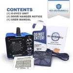 Enerzen O-UVC3 - HEPA + UV Light + 80,000 mg/h Industrial Ozone Generator for Eliminating Odors - O3 Machine Air Ionizer Deodorizer for Home, Room, Smoke, Car, Pet