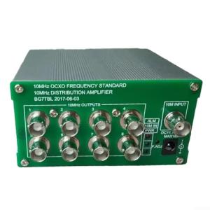 10MHz Distribution-Amplifier for OCXO Frequency Standard 8 Port Output Signal Distribution System Architecture Dual Mode Input Redundancy Power Management Modular Expansion Interface(Built-in OCXO)