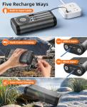 Portable Solar Power Bank with Hand Crank