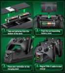 Xbox Controller Battery Storage Set with Charger Dock