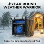 Waterproof Generator Cover, 38x28x30 inch, 600D Heavy Duty Oxford - for Most Generators 5000-15000 Watt, Portable Generator Cover for Outside, Black