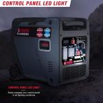 A-iPower 5800-Watt Dual Fuel Quiet Portable Inverter Generator, Electric Start RV Ready, EPA & CARB Compliant CO Sensor, With Telescopic Handle For Backup Home Use, Tailgating & Camping (SUA5800iED)