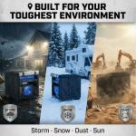 Waterproof Generator Cover, 38x28x30 inch, 600D Heavy Duty Oxford - for Most Generators 5000-15000 Watt, Portable Generator Cover for Outside, Black