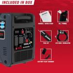 A-iPower 5800-Watt Dual Fuel Quiet Portable Inverter Generator, Electric Start RV Ready, EPA & CARB Compliant CO Sensor, With Telescopic Handle For Backup Home Use, Tailgating & Camping (SUA5800iED)