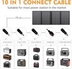 60W Foldable Solar Panel Charger for Power Stations