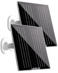 LinkSolar 5W Solar Panels for Ring Security Camera, 2 Pack Solar Charger for Micro USB, DC and USB-C Port Outdoor Rechargeable Battery Camera, IP65 Waterproof, 9.8ft Cable, 360°Adjustable Bracket